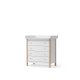 Oliver Furniture - Wickelkommode, 4 Schubladen mit Wickelplatte 051315, Weiß / Eiche