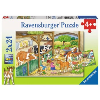 Ravensburger - Fröhliches Landleben PUZZLE (2 x 24...